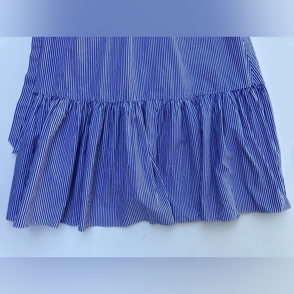 J. Crew Striped Ruffled Tiered Wrap Skirt - Picture 6 of 13